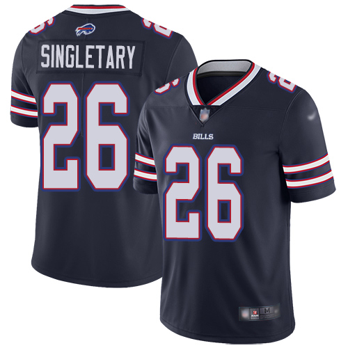 Men Buffalo Bills #26 Devin Singletary Limited Navy Blue Inverted Legend NFL Jersey